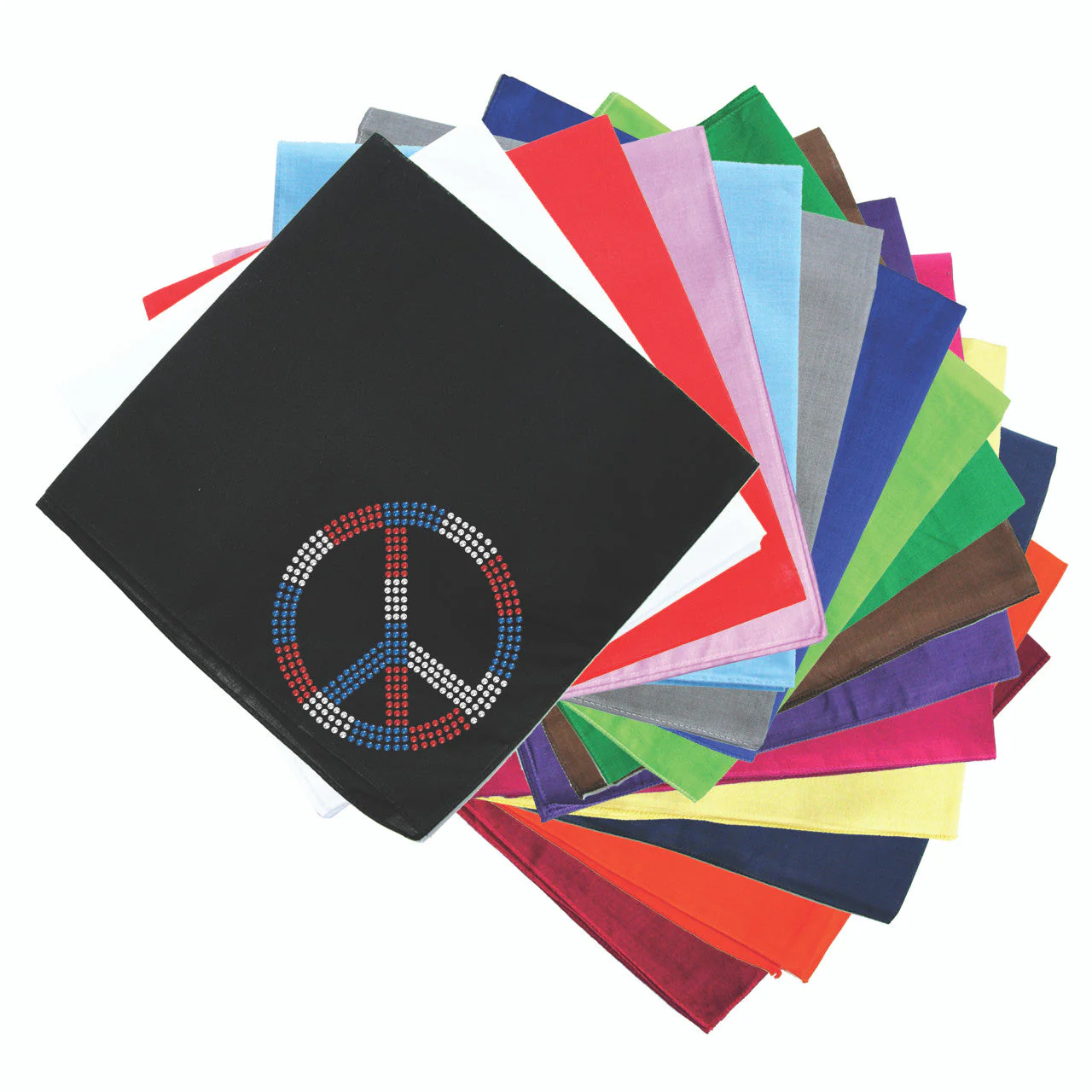 Peace Sign (Red, White, & Blue) - Bandanna - Image 2