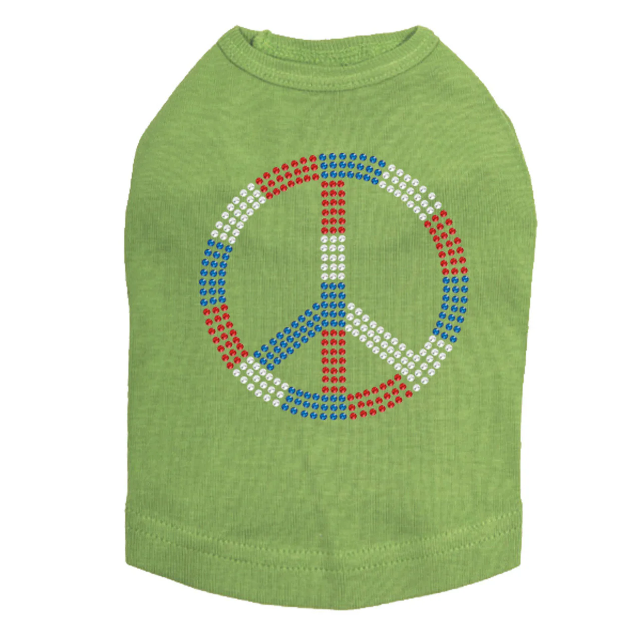 Peace Sign (Red, White, & Blue) - Dog Tank - Image 15
