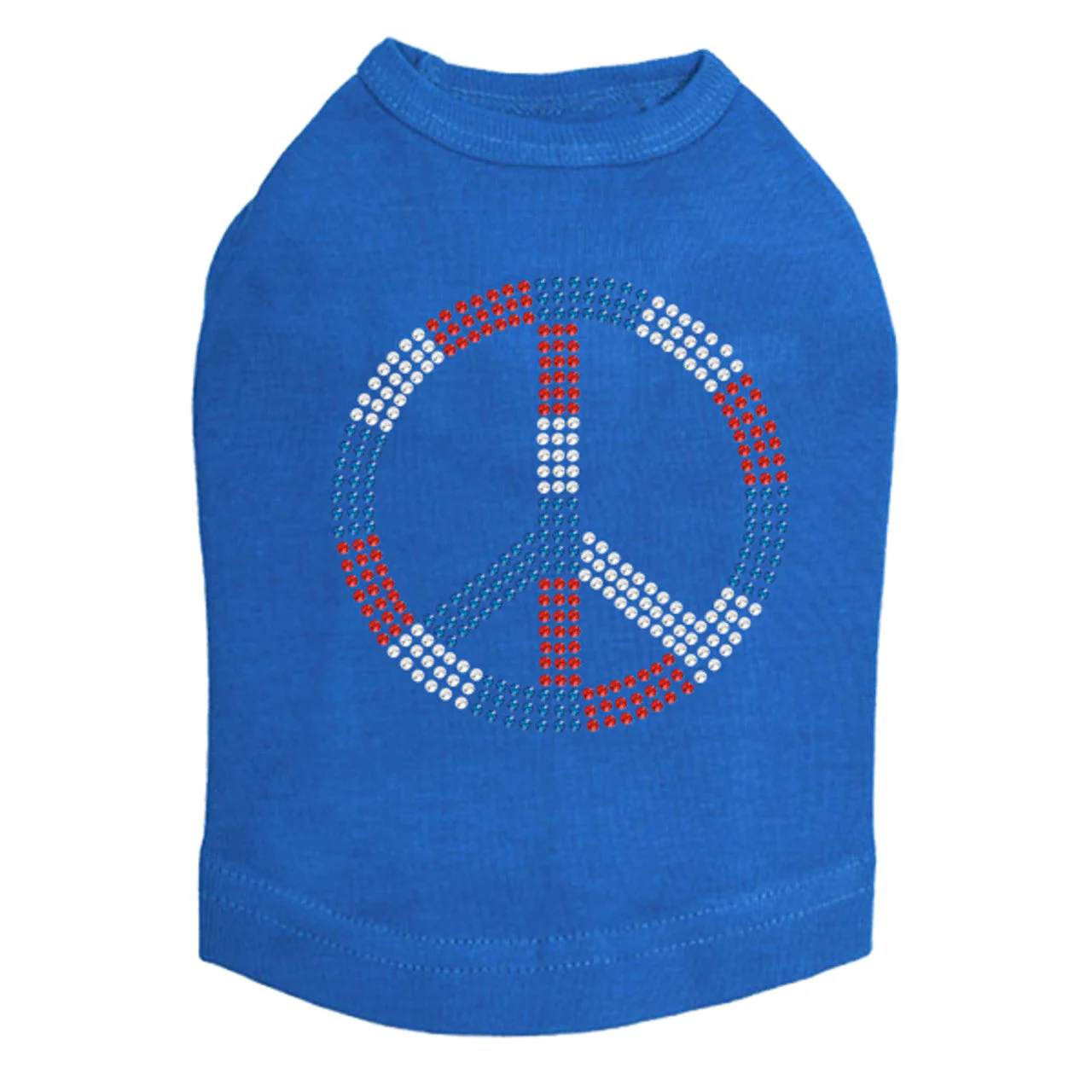 Peace Sign (Red, White, & Blue) - Dog Tank - Image 5