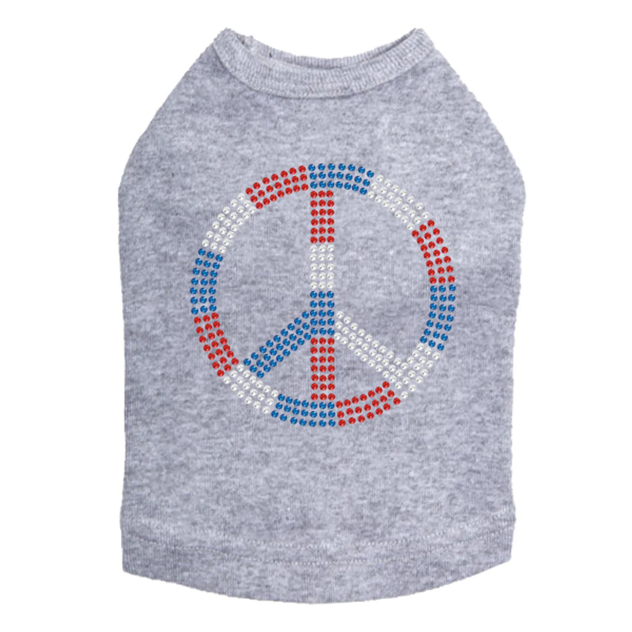 Peace Sign (Red, White, & Blue) - Dog Tank - Image 7