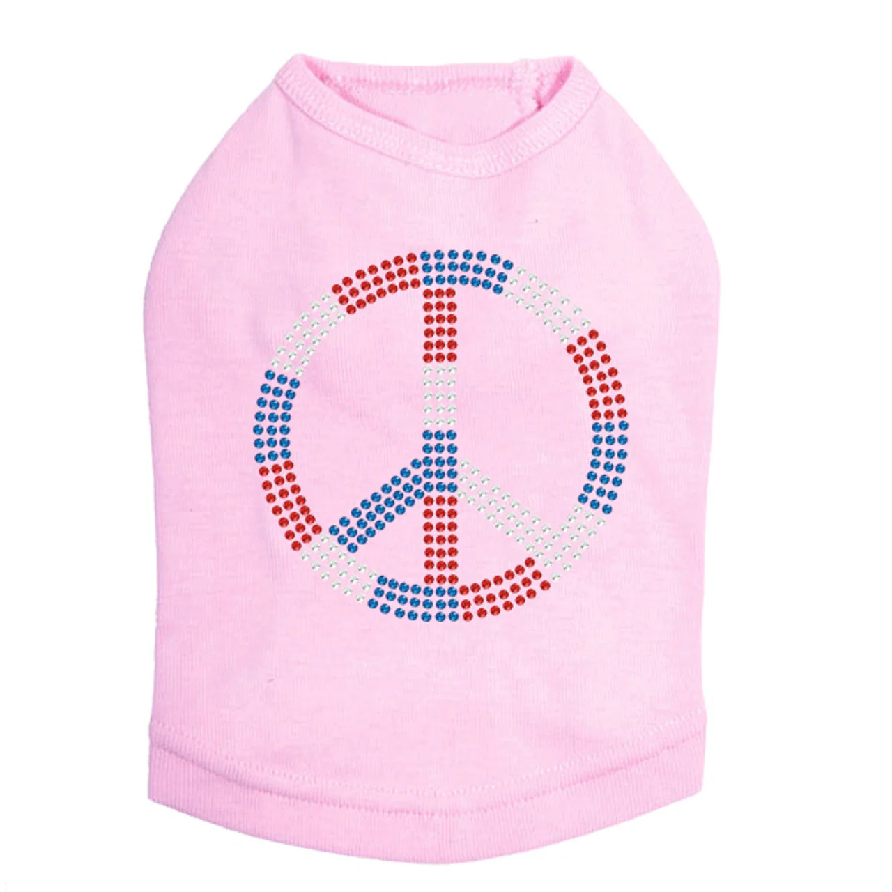 Peace Sign (Red, White, & Blue) - Dog Tank - Image 8