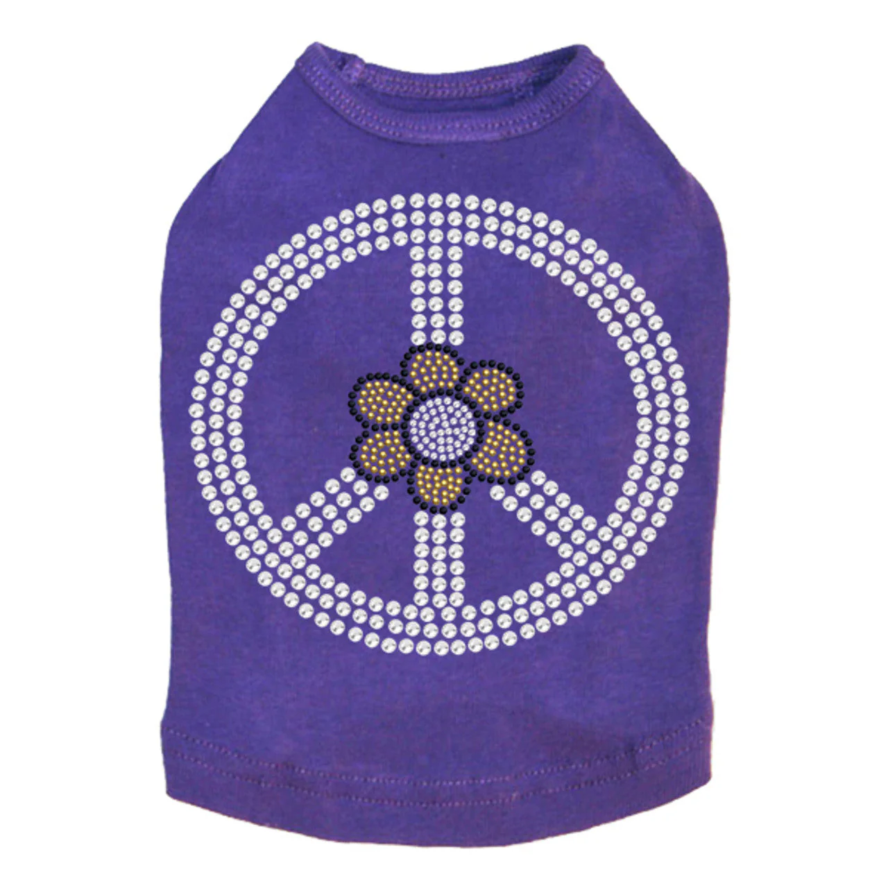 Peace Sign with Daisy - Dog Tank - Image 10