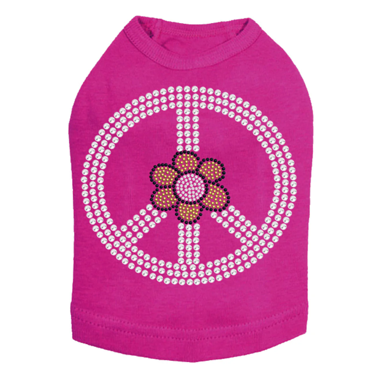 Peace Sign with Daisy - Dog Tank - Image 13