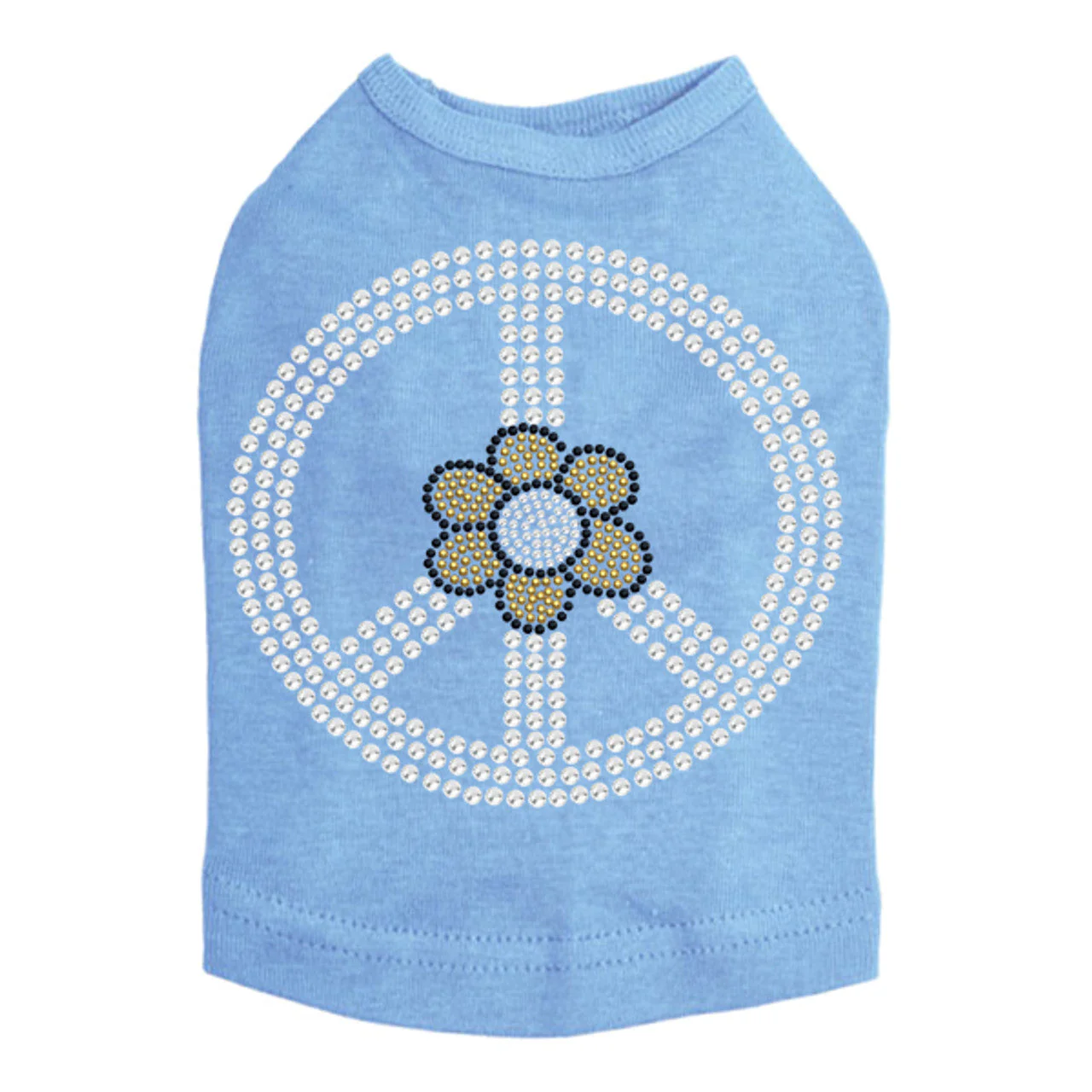 Peace Sign with Daisy - Dog Tank - Image 2