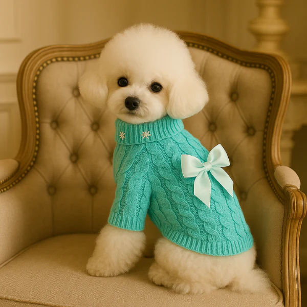 Bark 5th Ave., LLC Premium Dog Sweater - floral - Image 4
