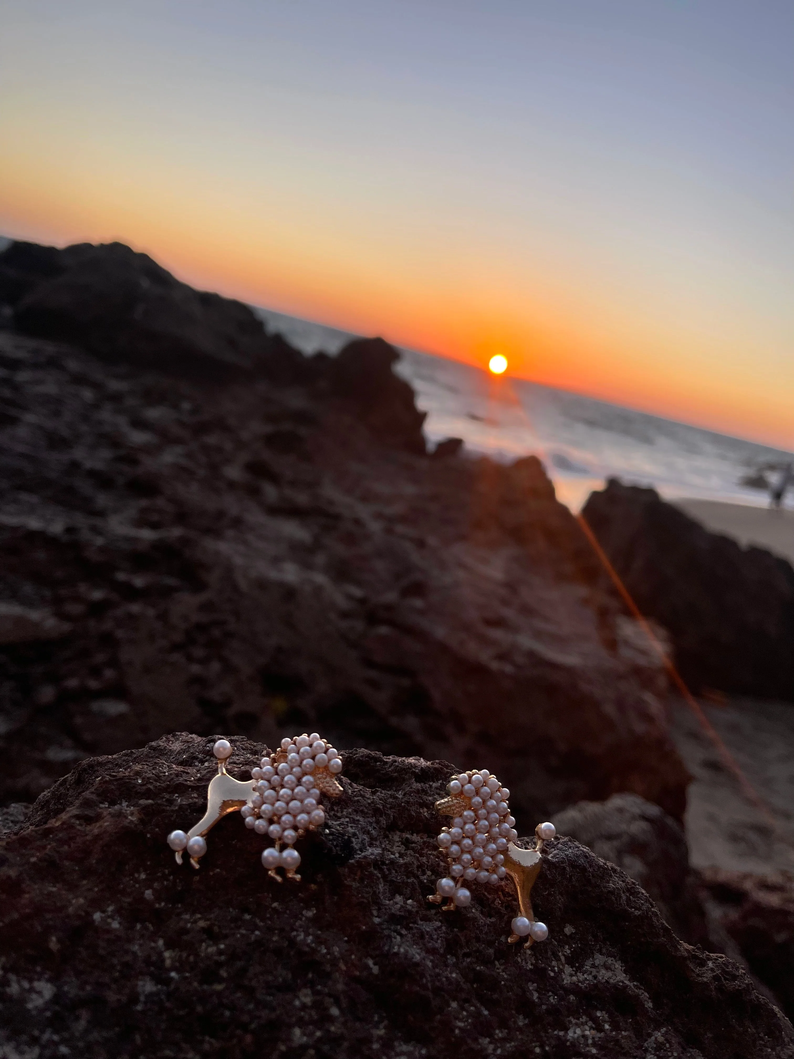 Pearl Poodle Earrings - Image 5