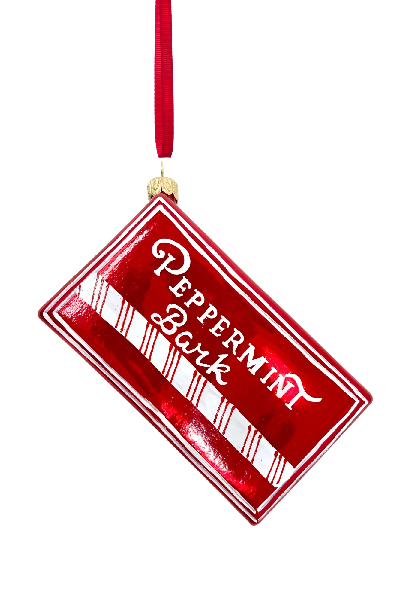 Peppermint Candy Box Glass Ornament - Image 2