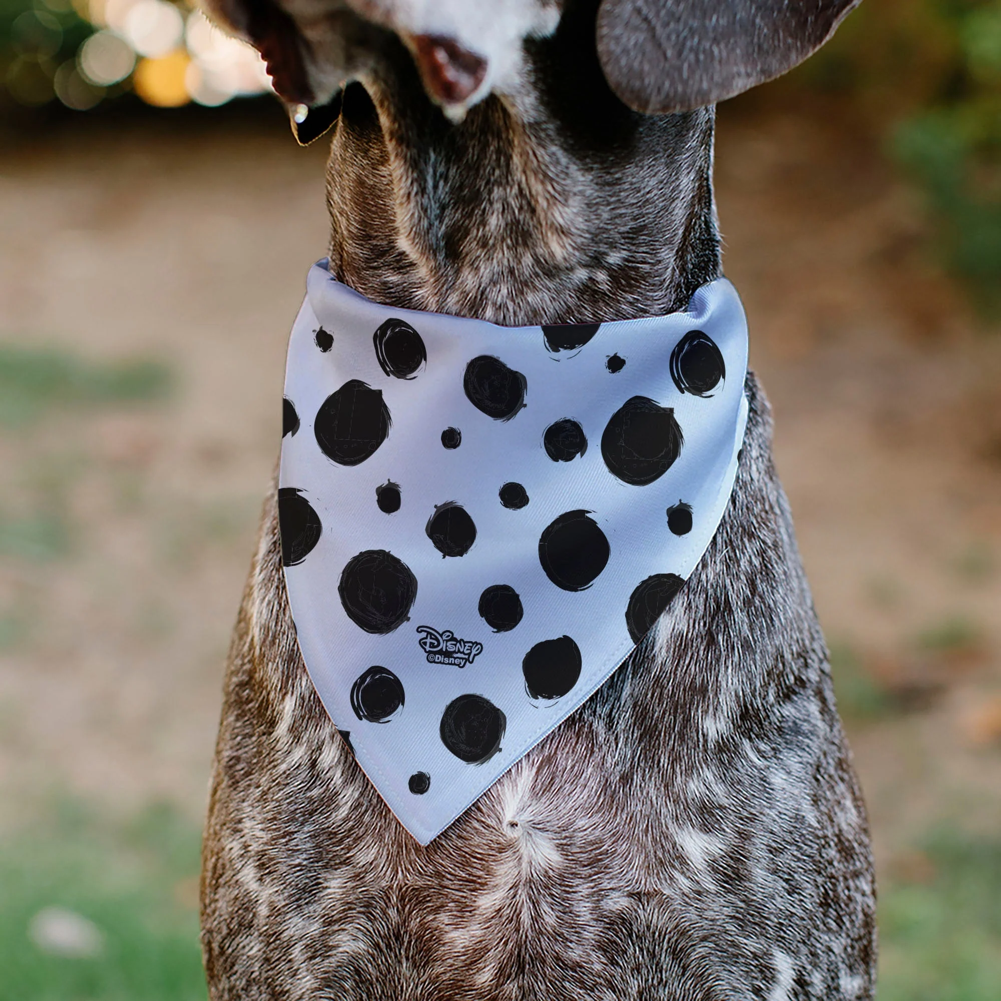 Pet Bandana - 101 Dalmatians Cruellas Spots White/Black - Image 5