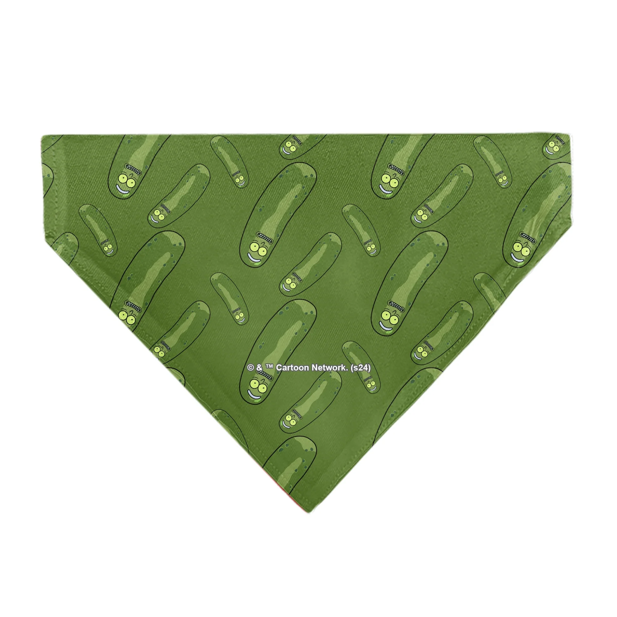 Pet Bandana - Rick and Morty Pickle Rick Pose Scattered Greens - Image 2