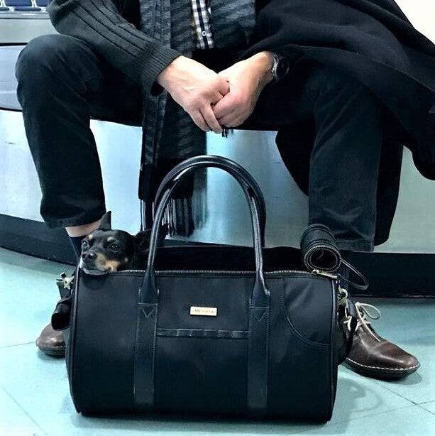 Pet Carrier Large + Multifunctional Bag - Black - Image 2