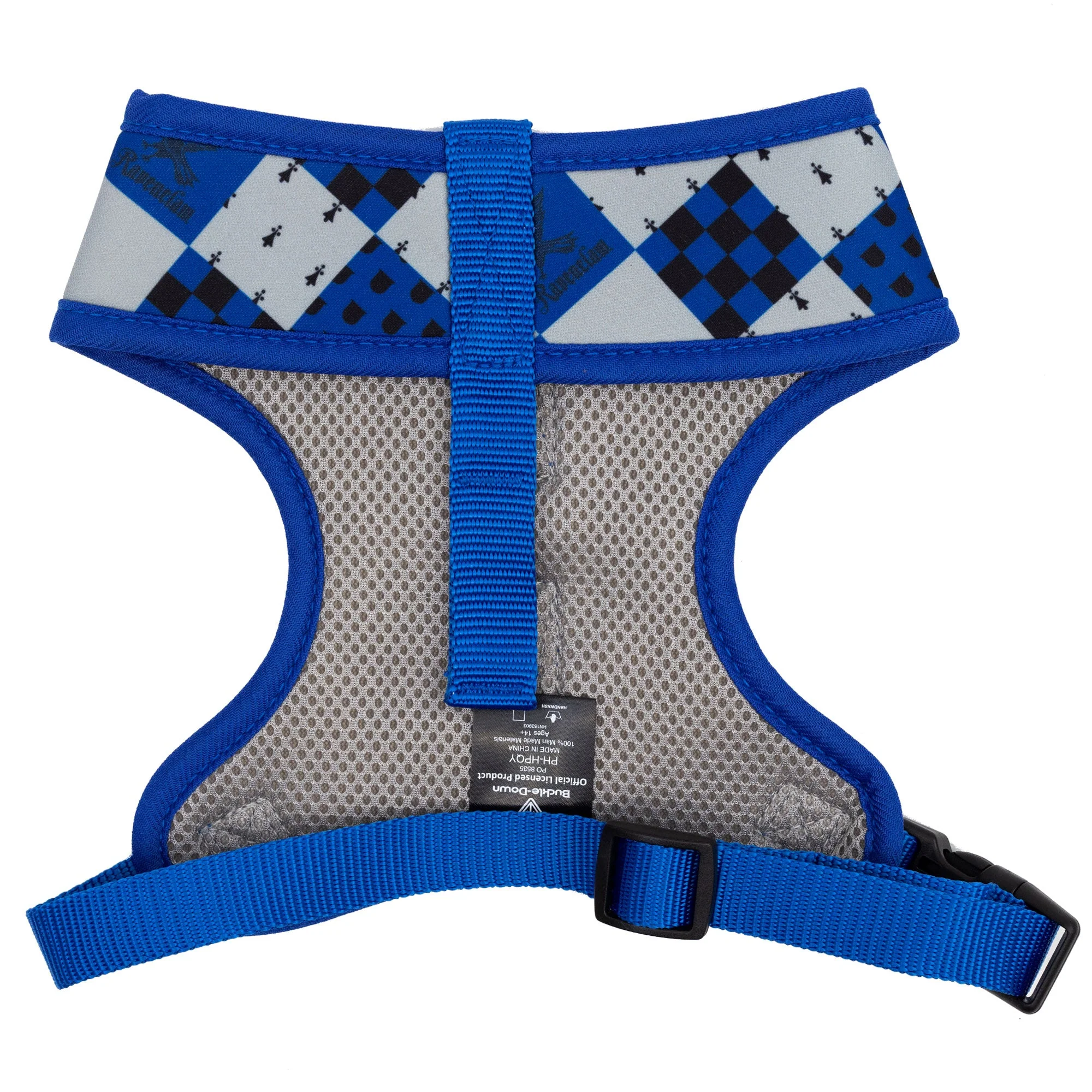 Pet Harness - Harry Potter Ravenclaw Checker Blue/Gray - Image 2