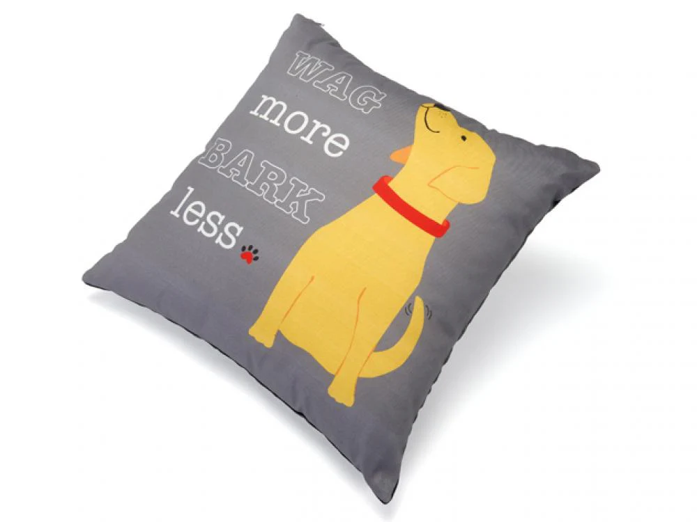 Up Country : Wag More Bark Less Made in USA Throw Pillow