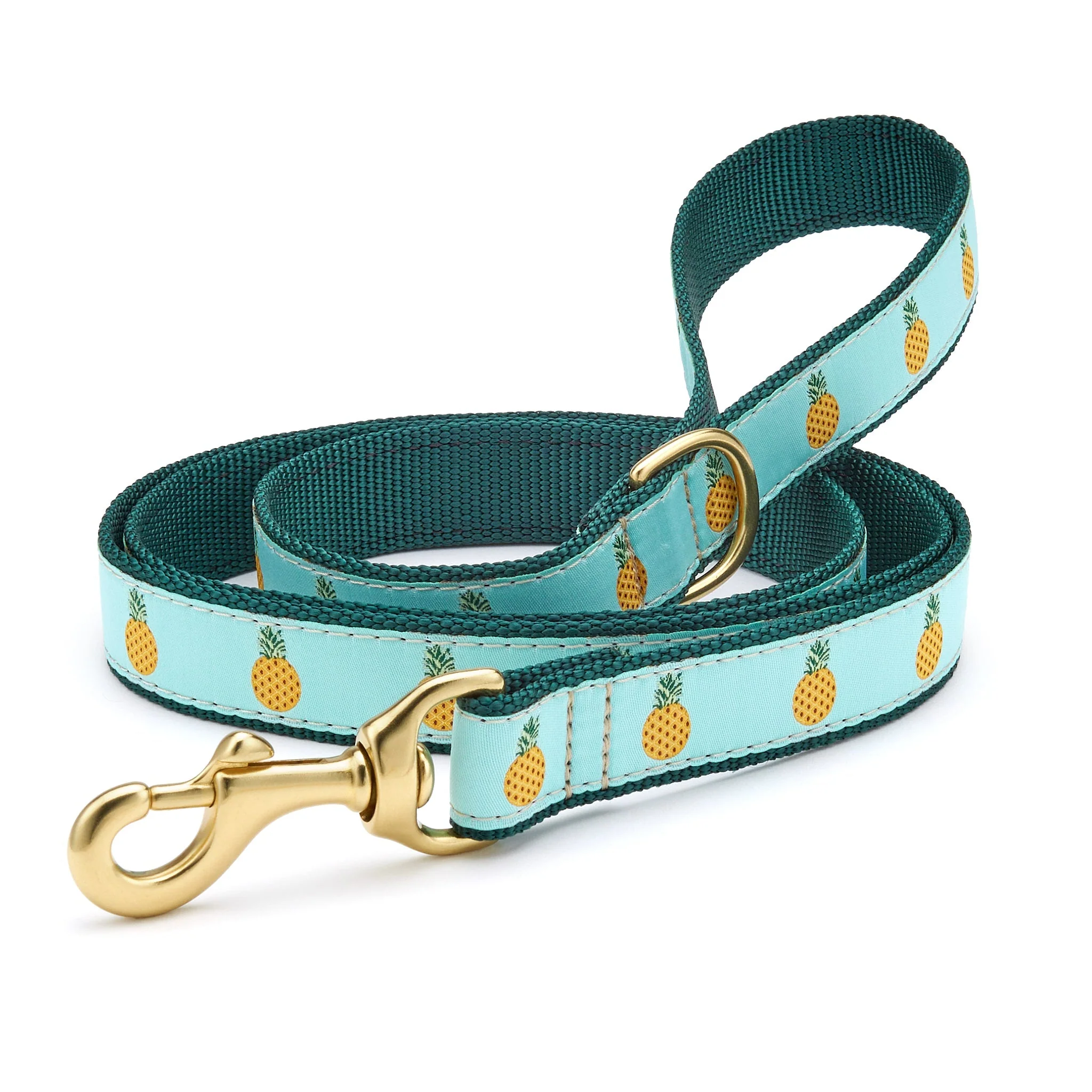Up Country Pineapple Cast Brass Dog Leash
