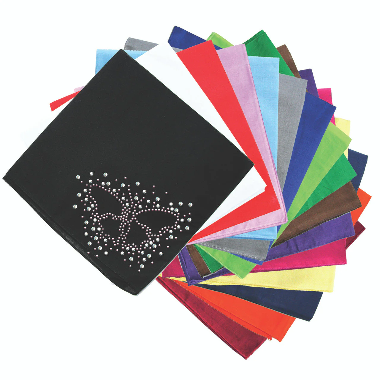 Pink Austrian crystal AB Butterfly - Bandannas - Image 2