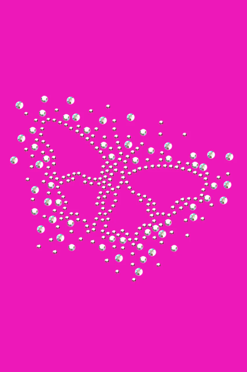 Pink Austrian crystal AB Butterfly - Bandannas - Image 7