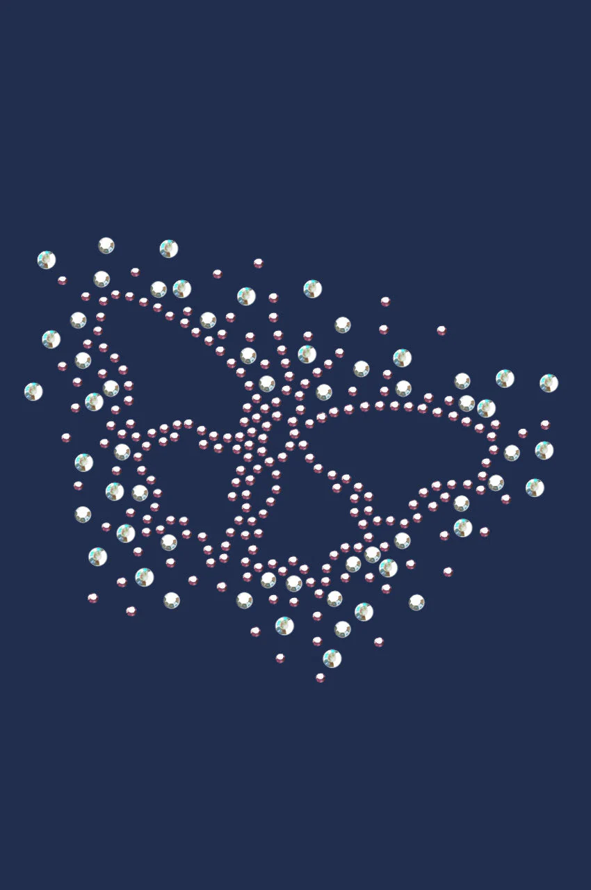 Pink Austrian crystal AB Butterfly - Bandannas - Image 9