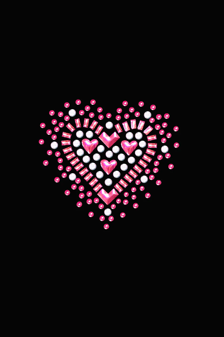 Pink Austrian crystal Heart Bandanna - Image 13