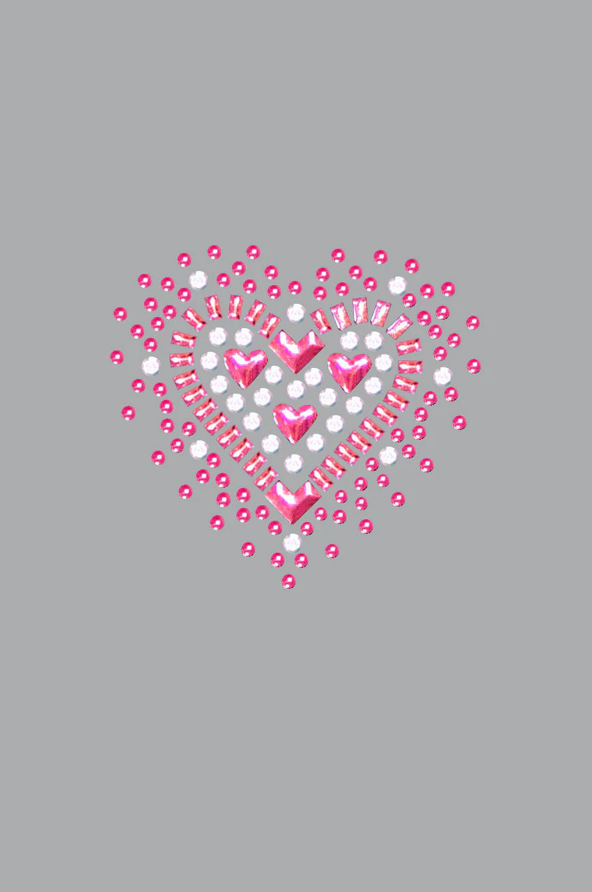 Pink Austrian crystal Heart Bandanna - Image 16