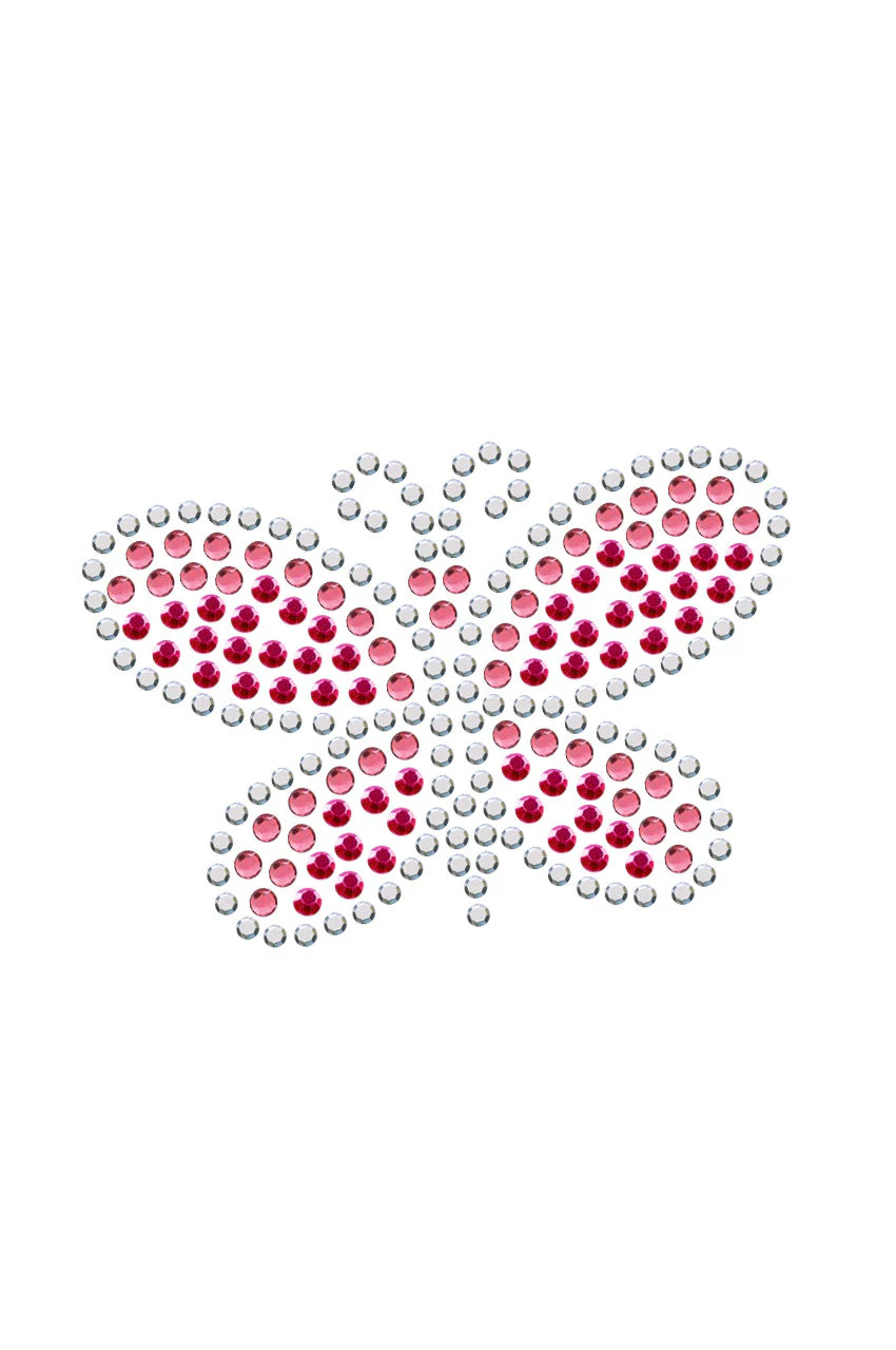 Pink Austrian crystal Rhinestone & Rhinestud Butterfly - Bandannas - Image 12