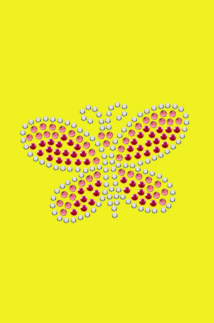 Pink Austrian crystal Rhinestone & Rhinestud Butterfly - Bandannas - Image 15