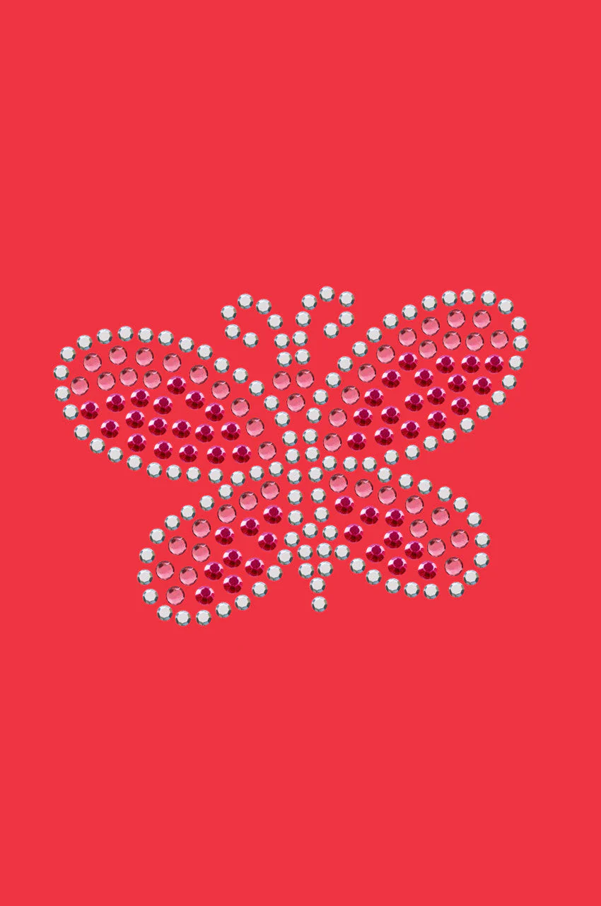 Pink Austrian crystal Rhinestone & Rhinestud Butterfly - Bandannas - Image 17