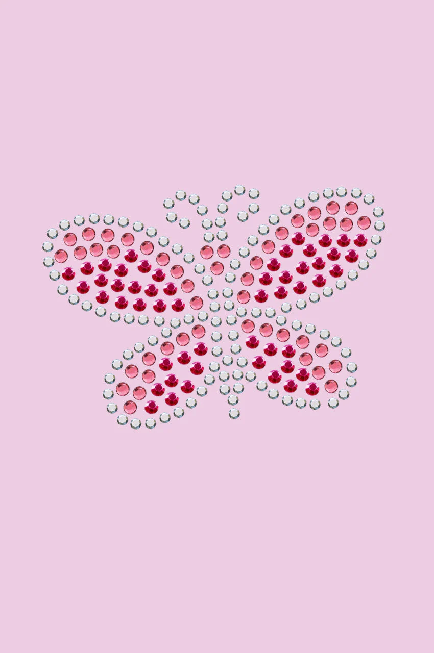Pink Austrian crystal Rhinestone & Rhinestud Butterfly - Bandannas - Image 5