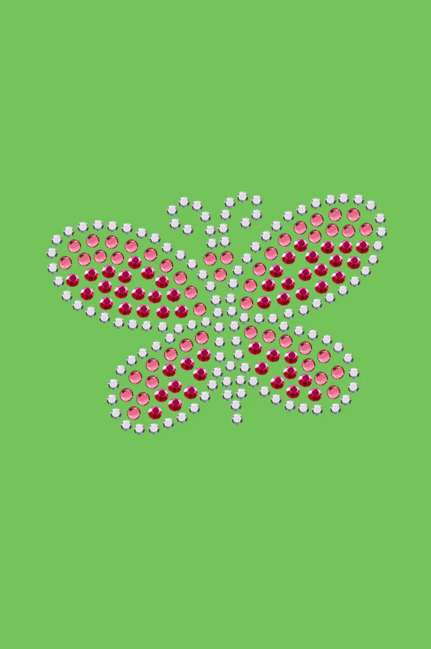 Pink Austrian crystal Rhinestone & Rhinestud Butterfly - Bandannas - Image 7