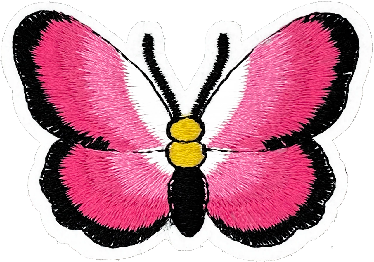 Pink & Black Butterfly - Patch