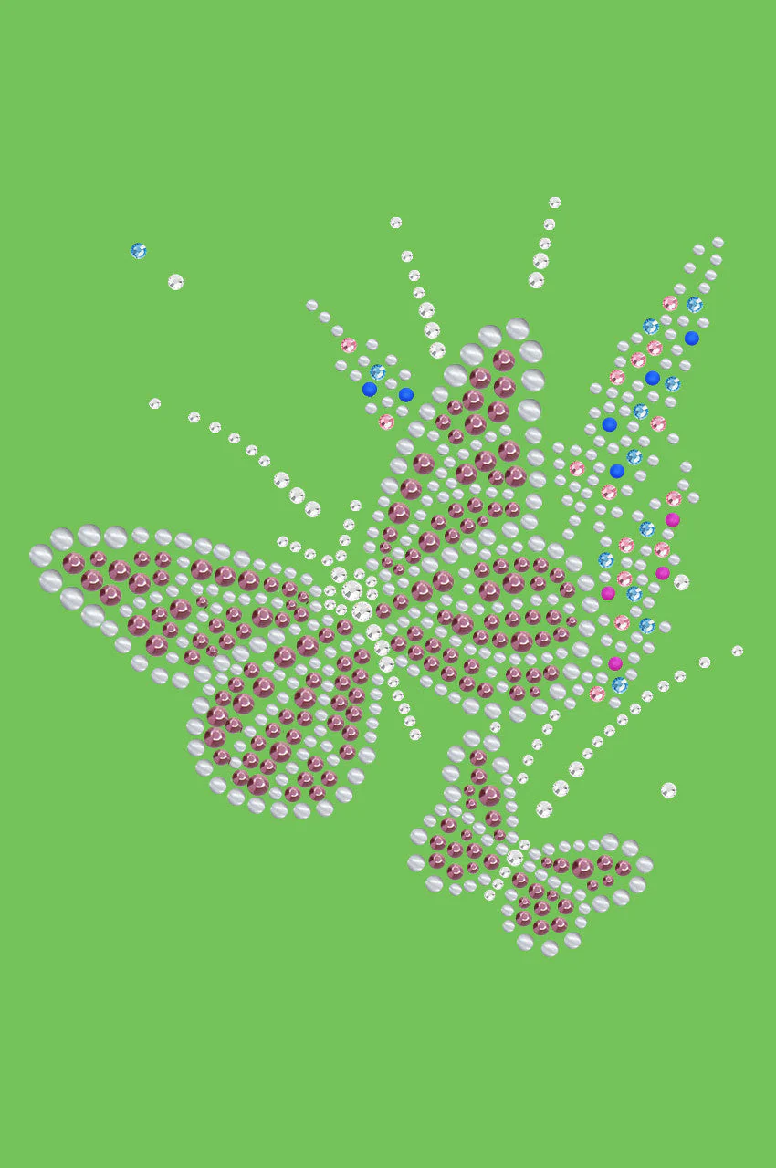Pink Butterfly with Flowers - Bandannas - Image 8