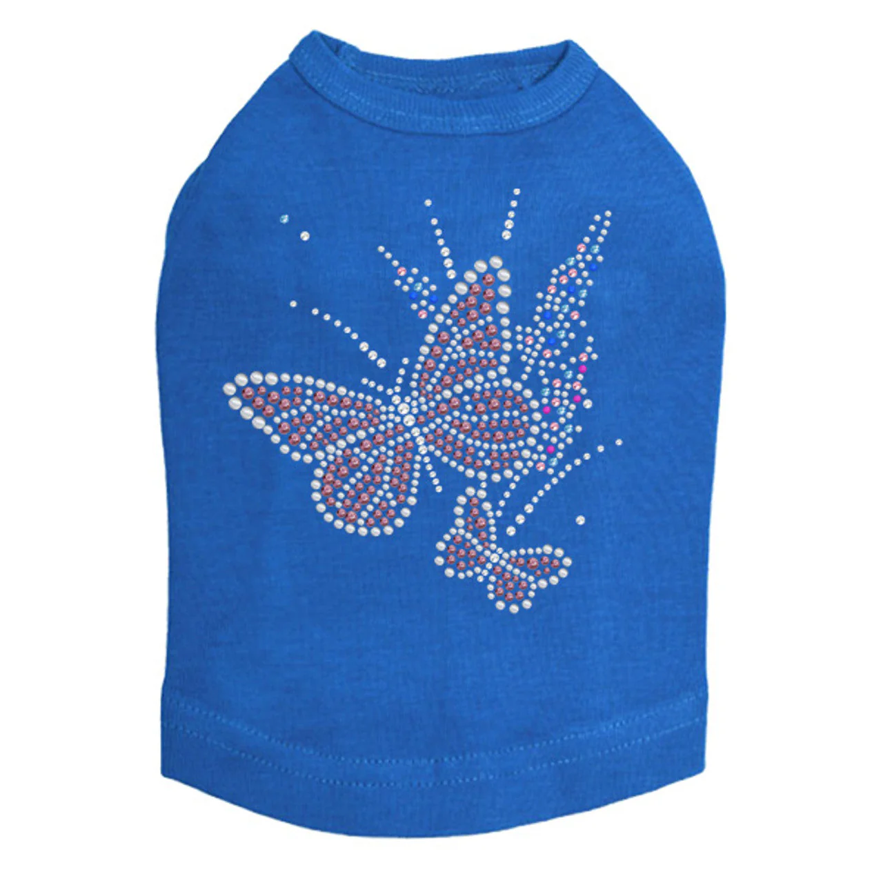 Pink Butterfly with Flowers - Dog Tank - Image 6