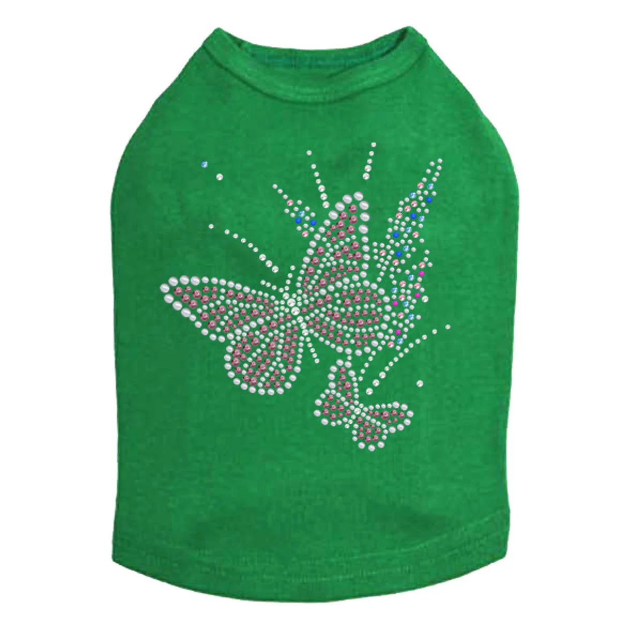 Pink Butterfly with Flowers - Dog Tank - Image 7