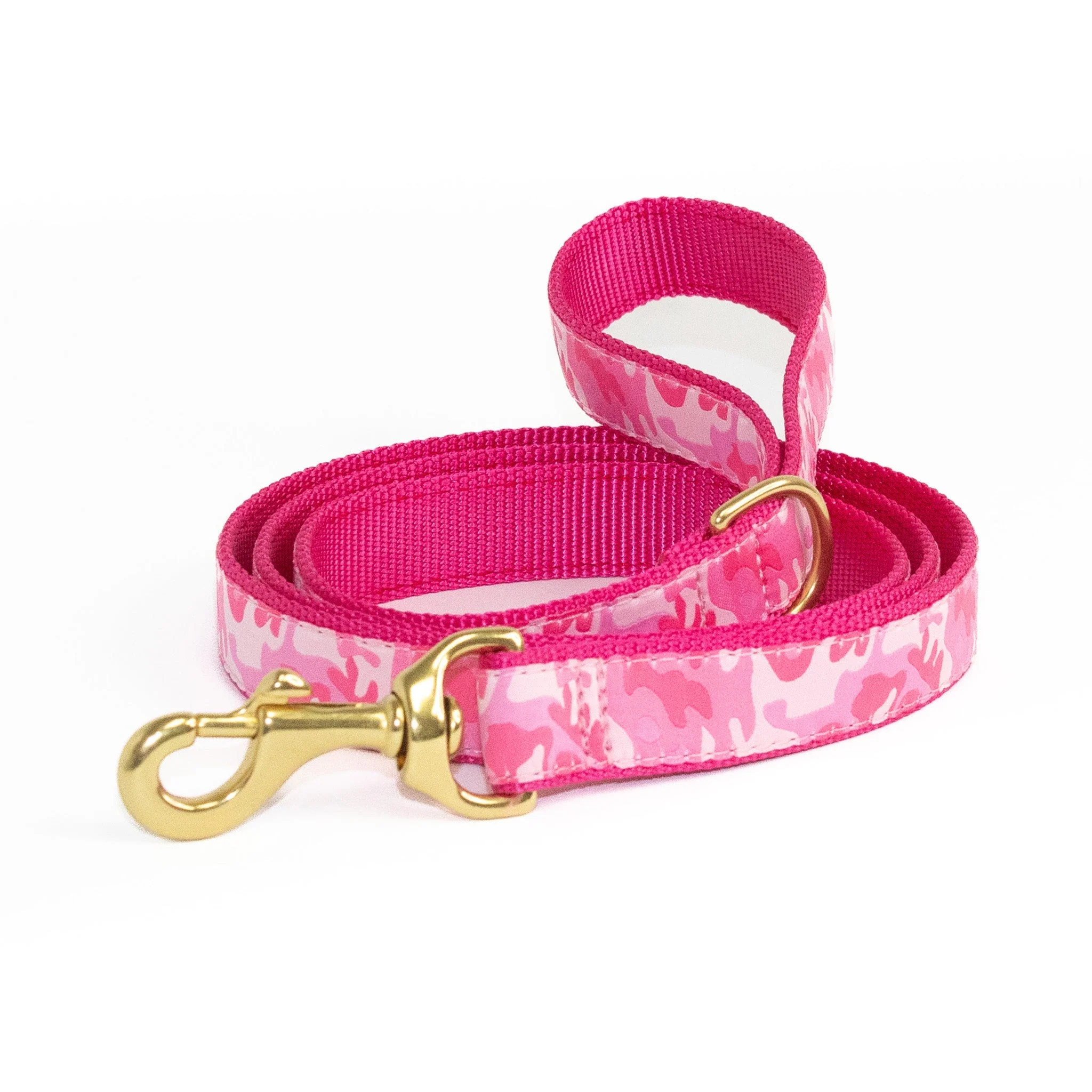 Up Country Pink Camo Cast Brass Dog Leash