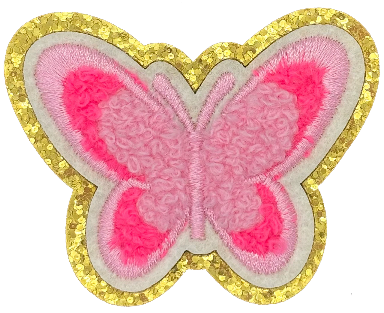 Pink Chenille Butterfly - Patch