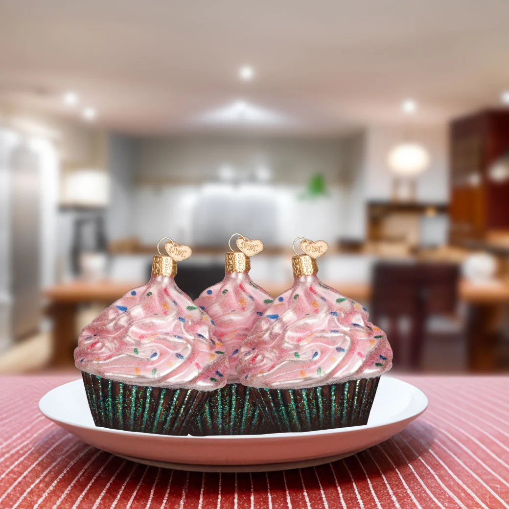 Pink Chocolate Cupcake Ornament - Image 4