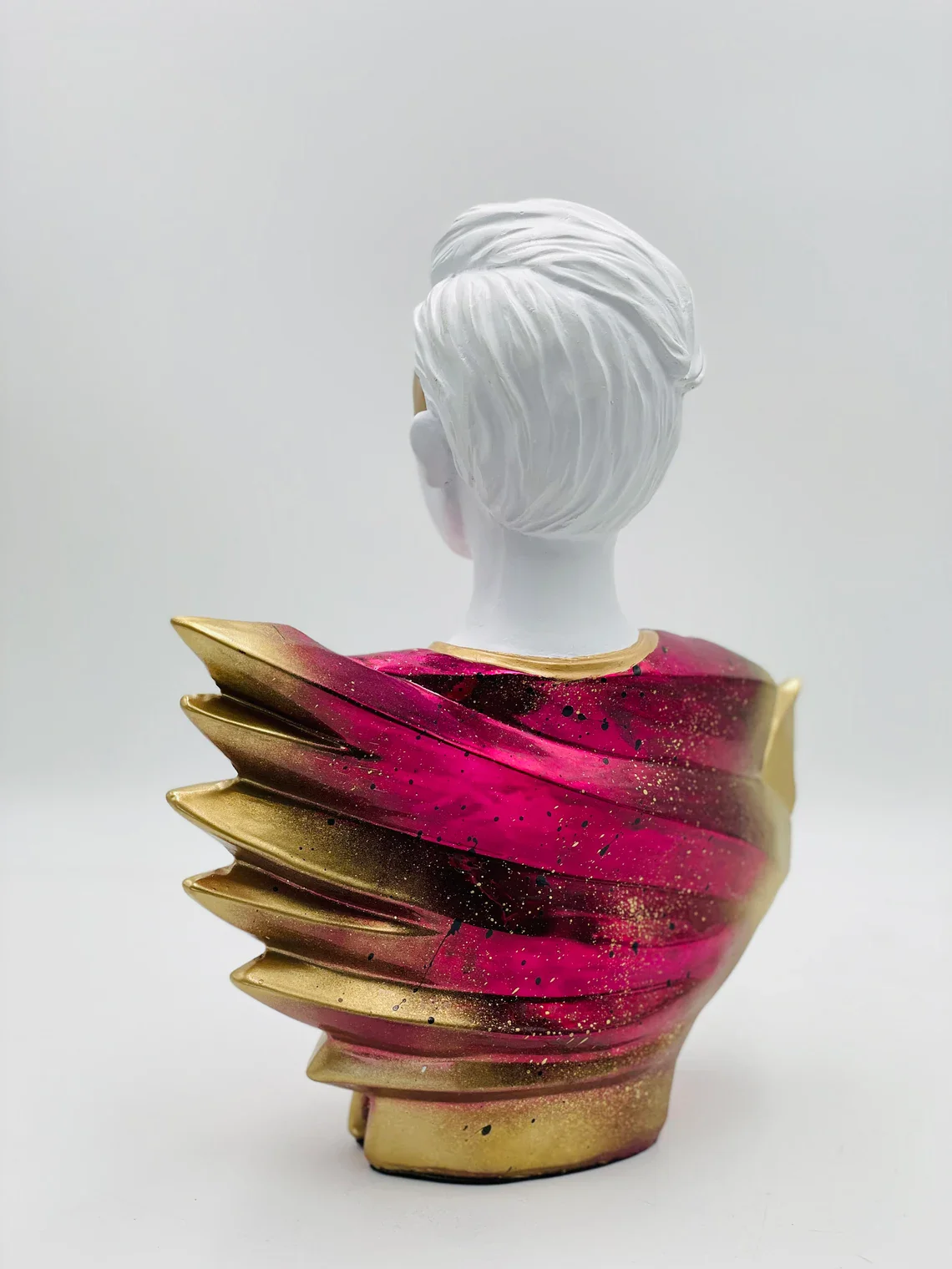 Pink Chrome Bird Boy Statue - Image 5
