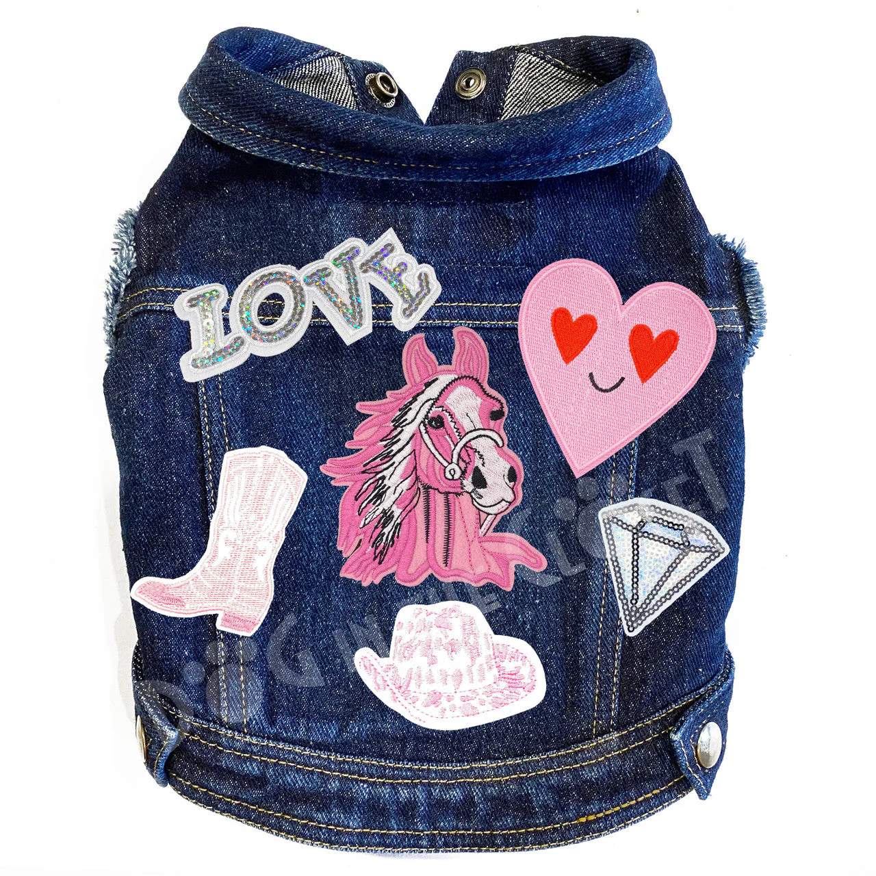 Pink Cowgirl Dog Jacket - Image 5