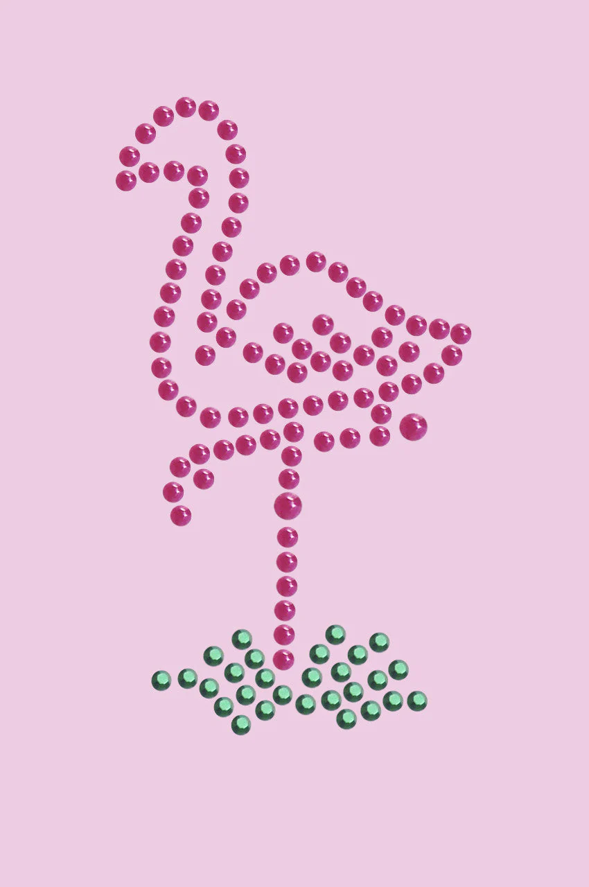 Pink Flamingo in Grass (Small) - Bandanna - Image 3