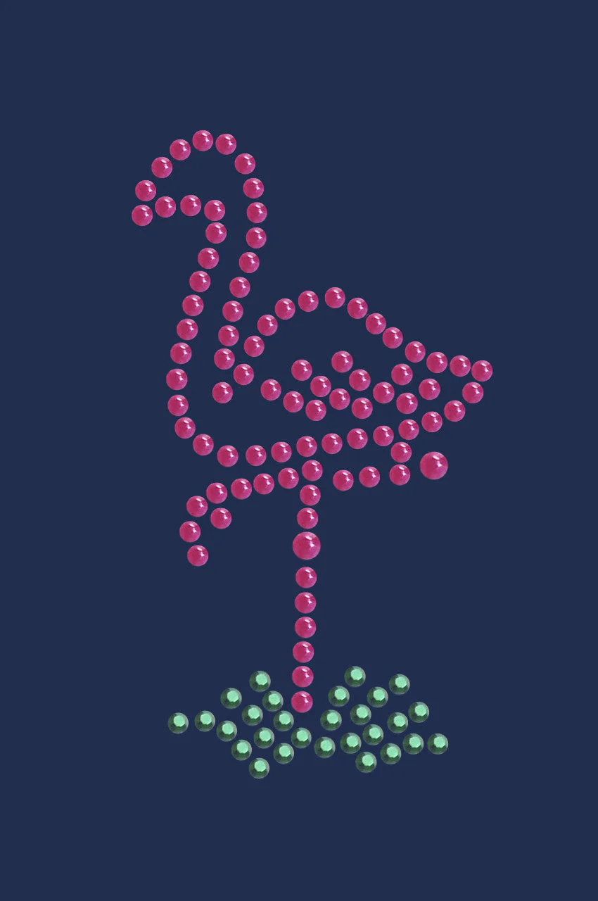 Pink Flamingo in Grass (Small) - Bandanna - Image 4