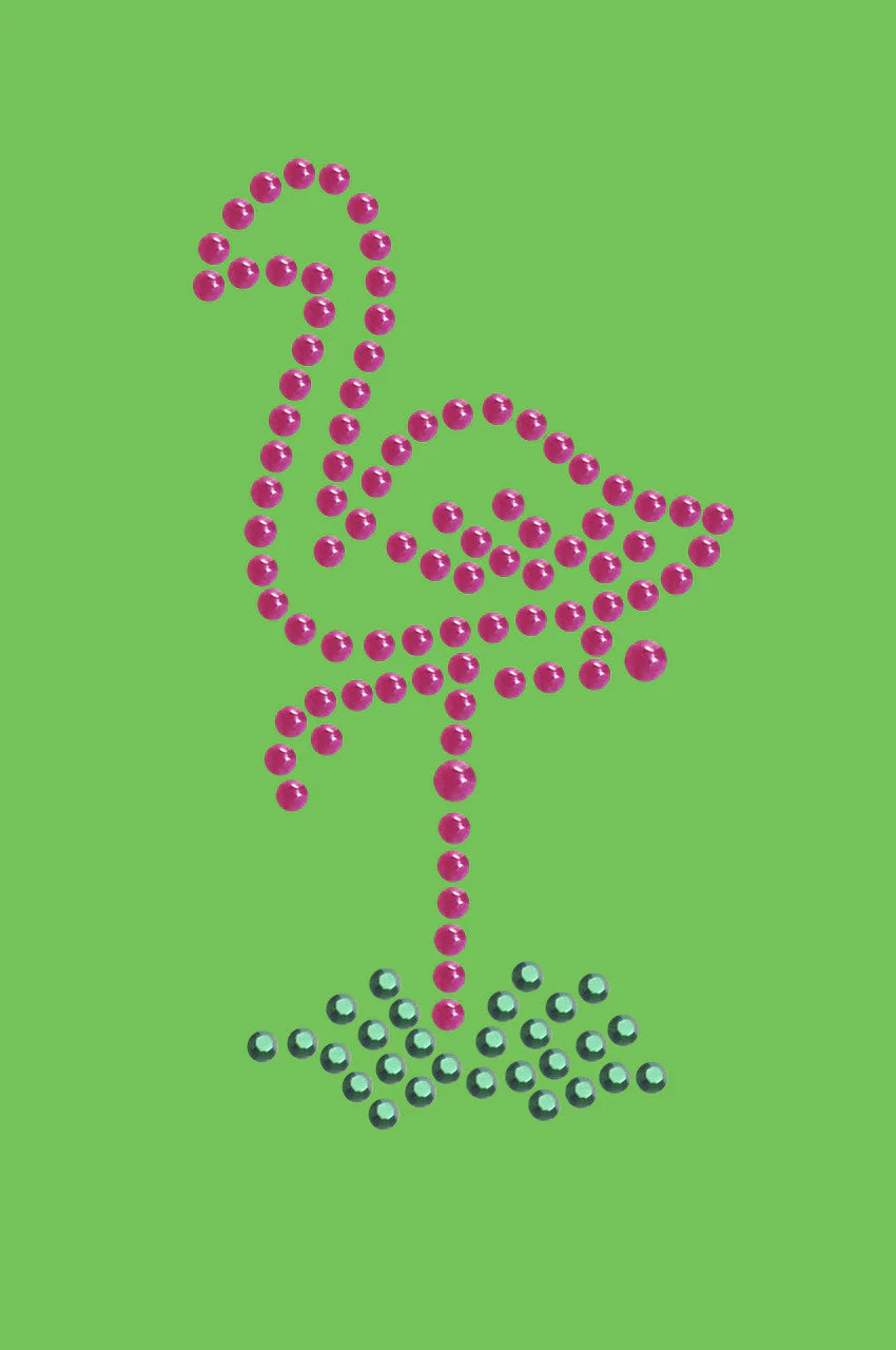 Pink Flamingo in Grass (Small) - Bandanna - Image 5