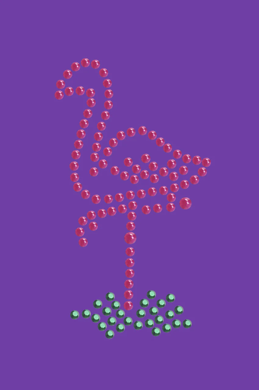 Pink Flamingo in Grass (Small) - Bandanna - Image 9