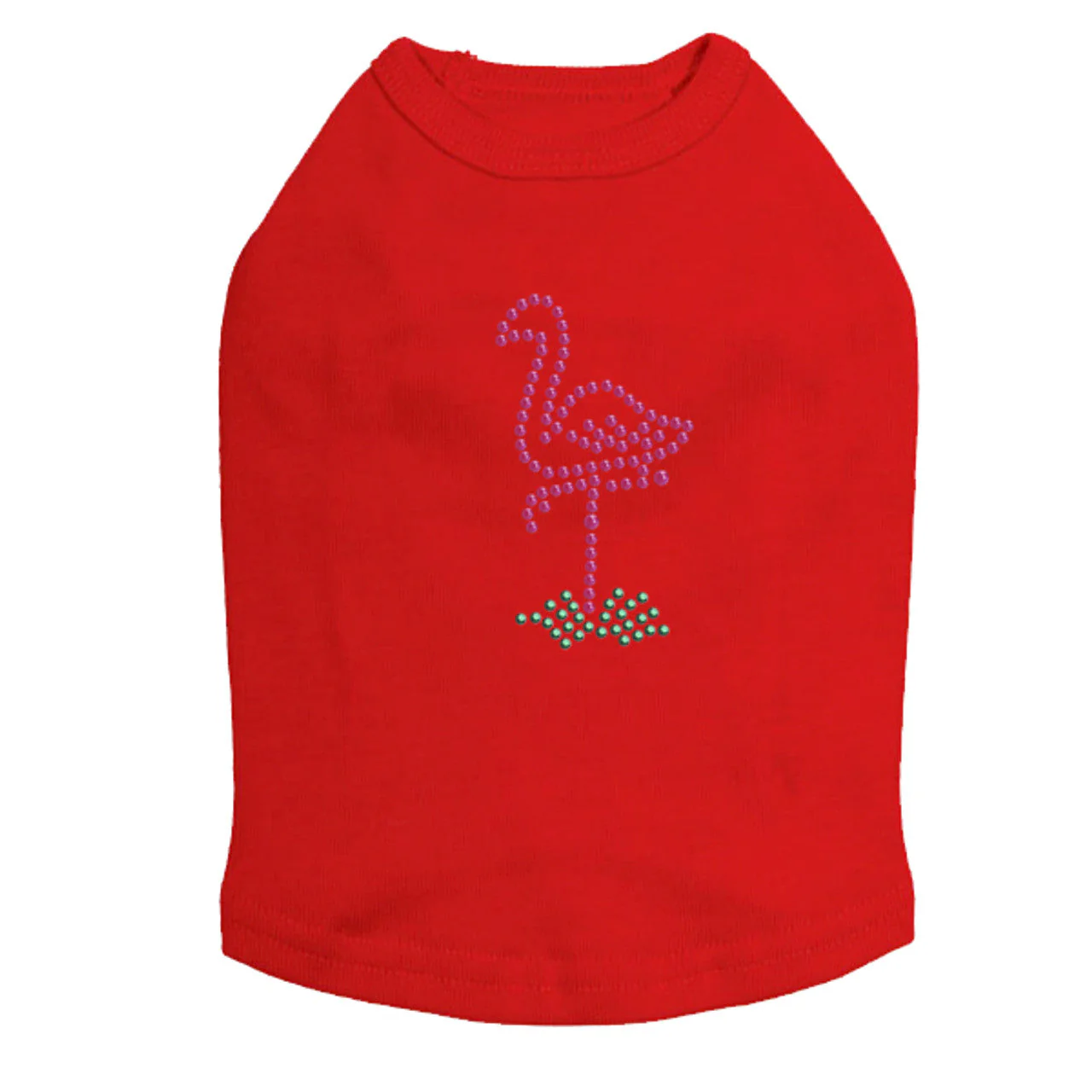 Pink Flamingo in Grass - Small - Dog Tank - Image 4