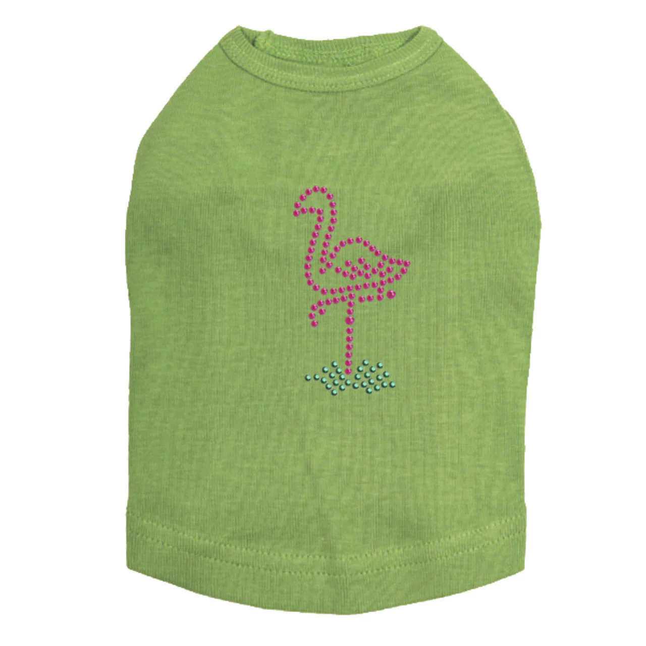 Pink Flamingo in Grass - Small - Dog Tank - Image 9