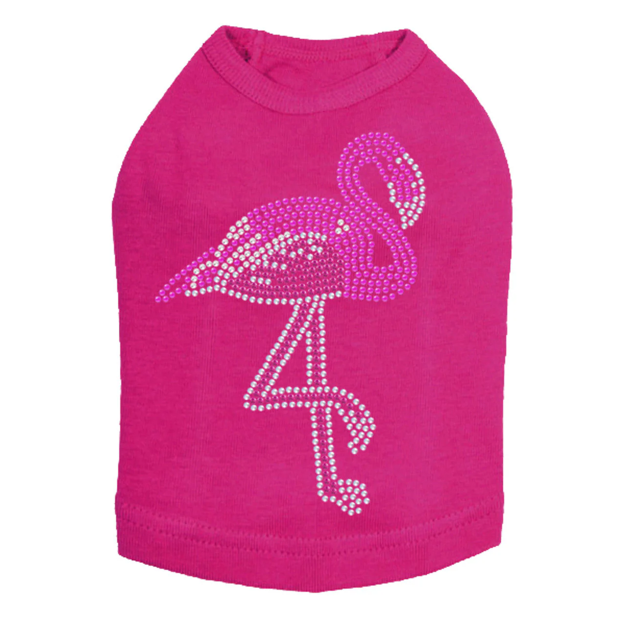 Pink Flamingo (Iridescent/AB) - Dog Tank - Image 13