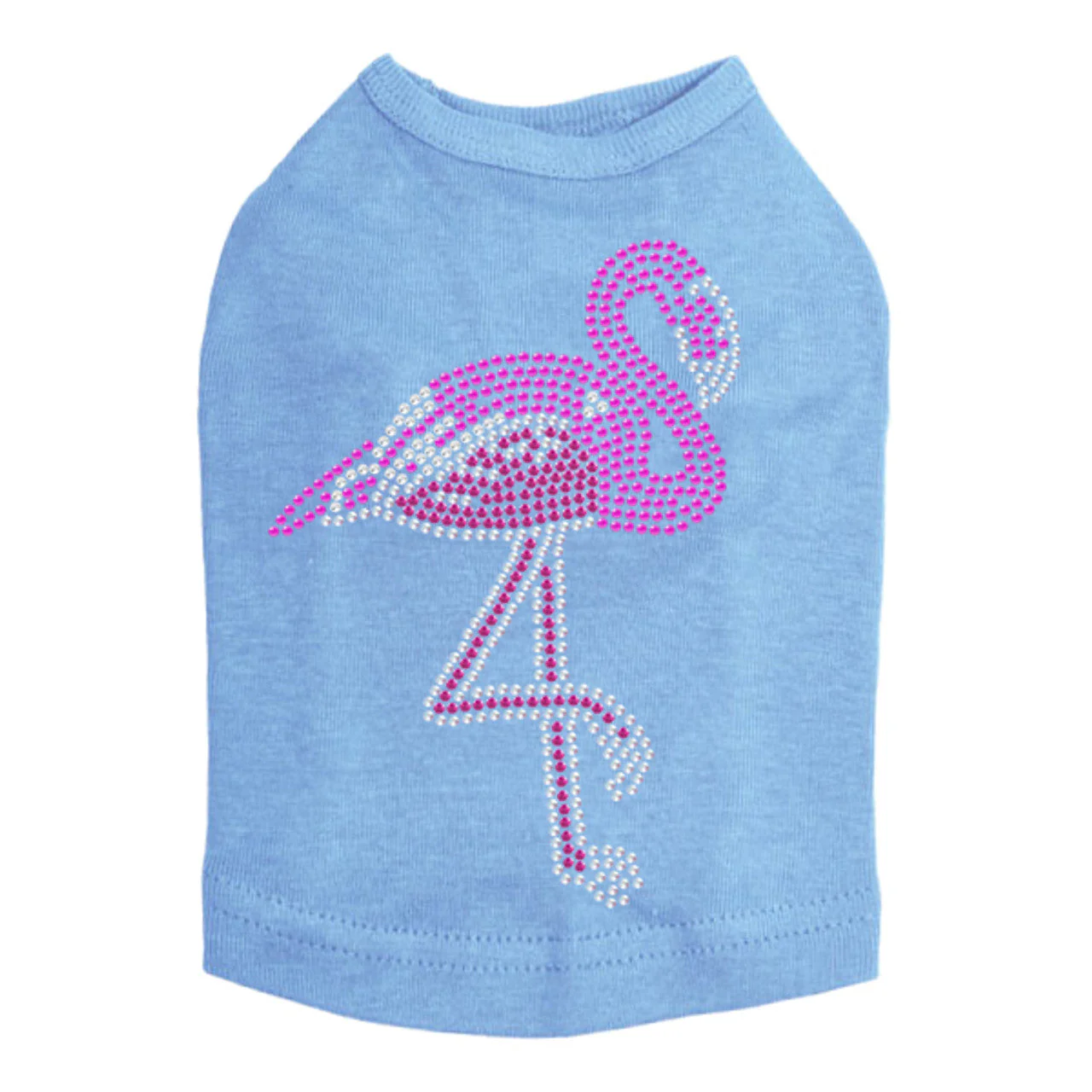 Pink Flamingo (Iridescent/AB) - Dog Tank - Image 2
