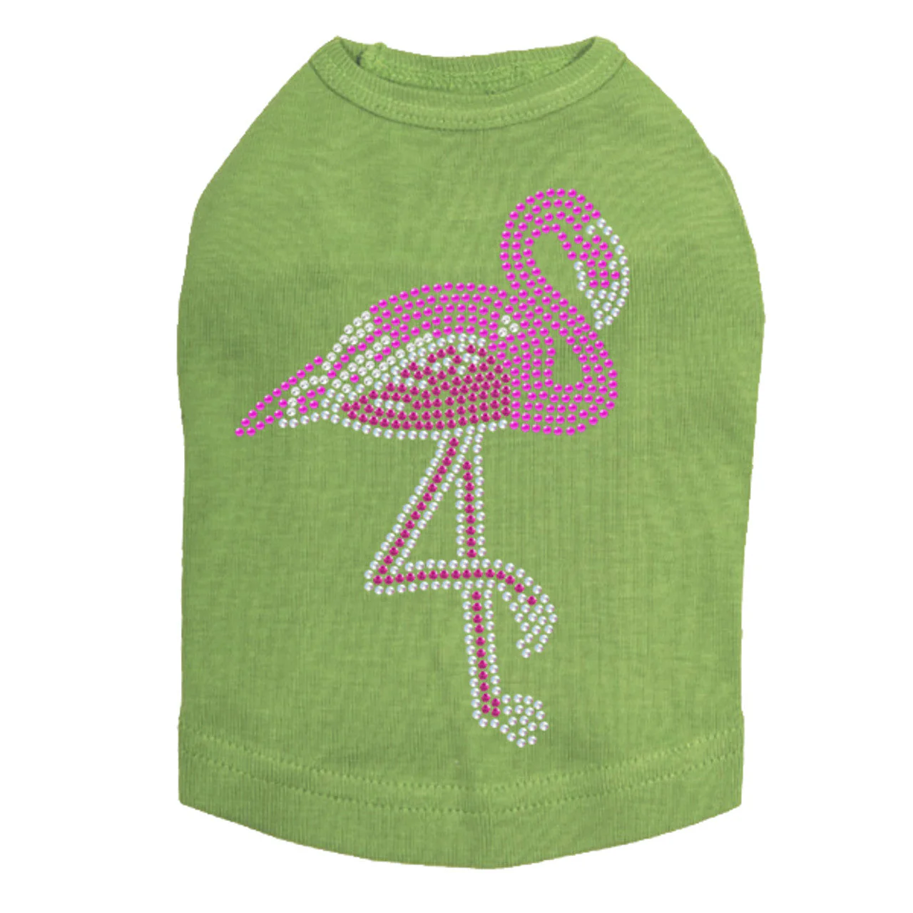 Pink Flamingo (Iridescent/AB) - Dog Tank - Image 6