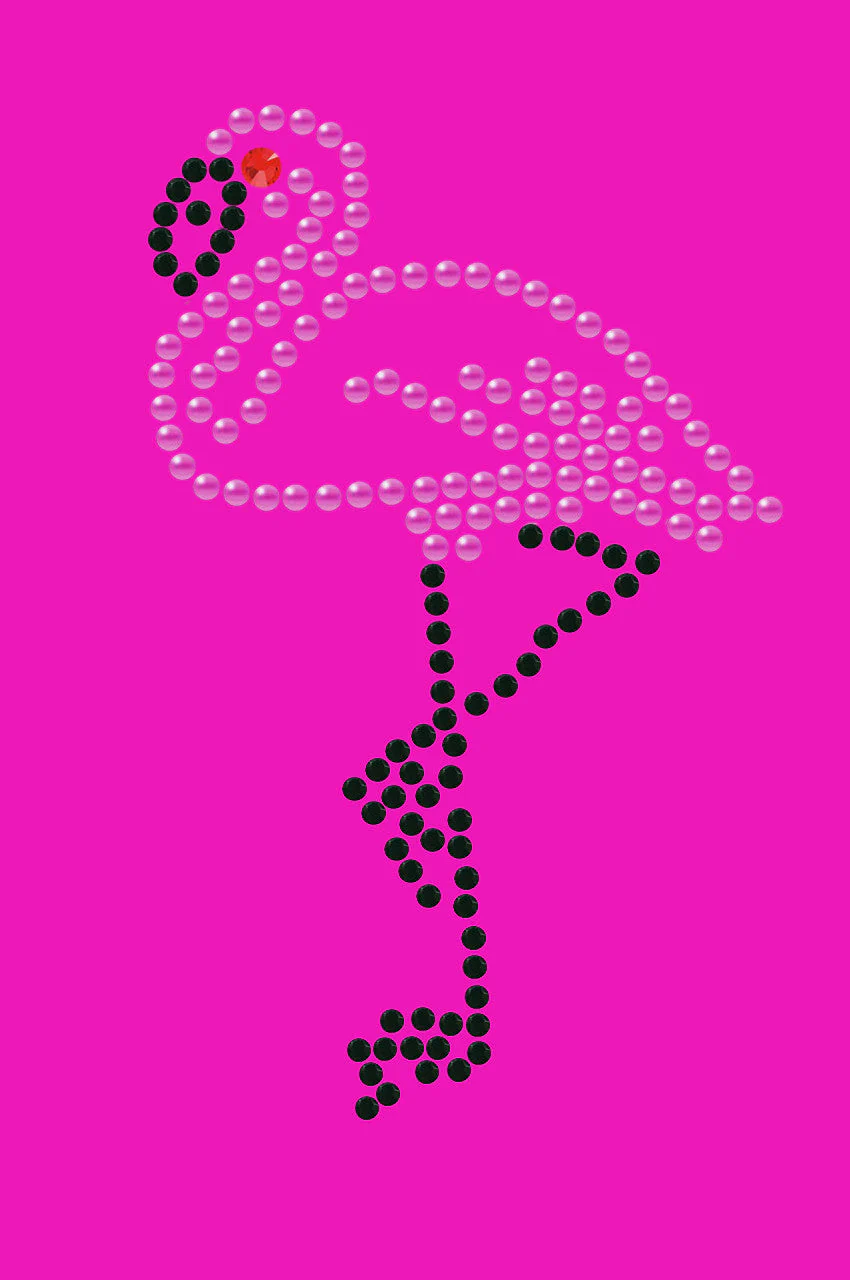 Pink Flamingo with Black Legs - Small - Bandanna - Image 11