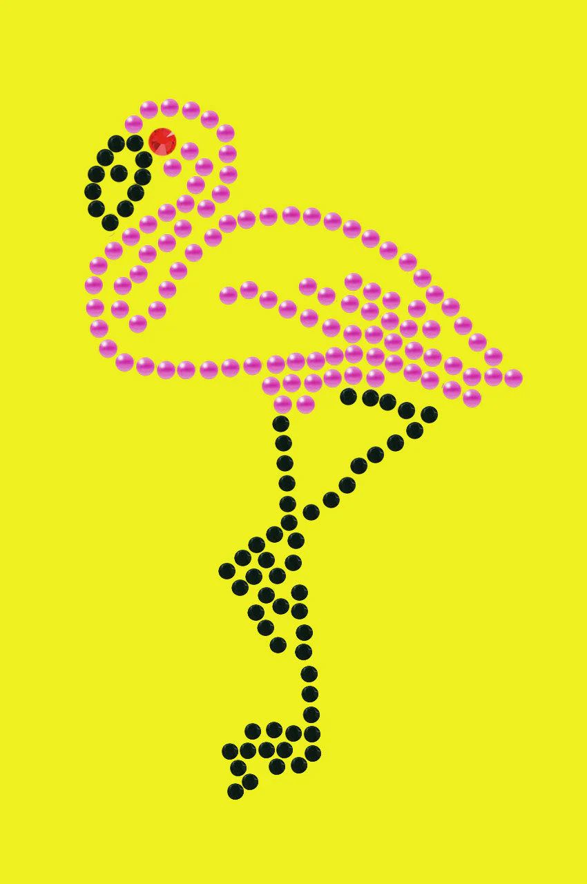 Pink Flamingo with Black Legs - Small - Bandanna - Image 14