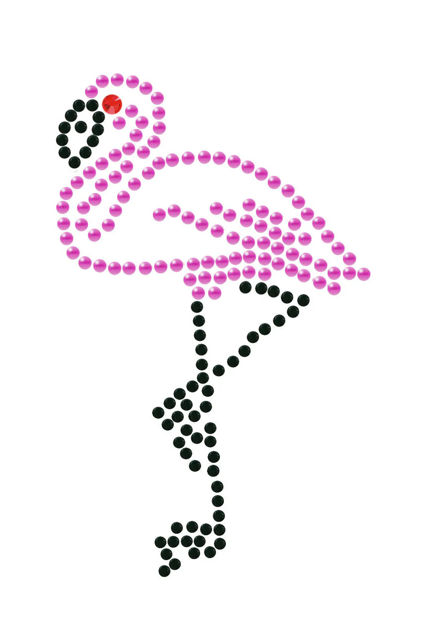Pink Flamingo with Black Legs - Small - Bandanna - Image 17