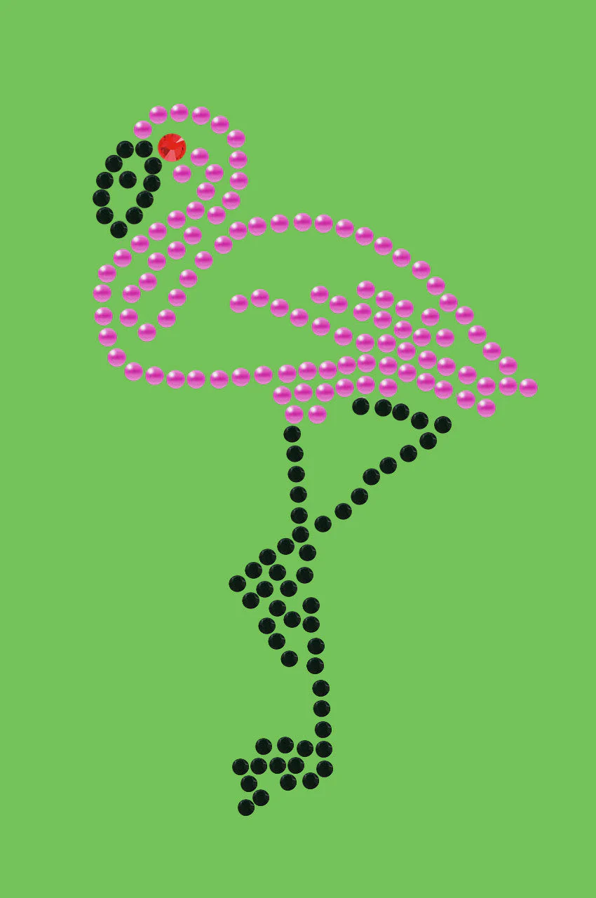 Pink Flamingo with Black Legs - Small - Bandanna - Image 5