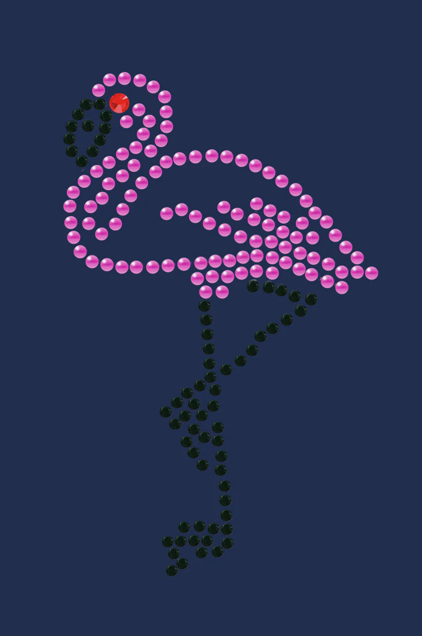 Pink Flamingo with Black Legs - Small - Bandanna - Image 9
